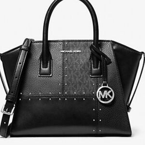 Michael Kors Avril Studded Black Women's Bag